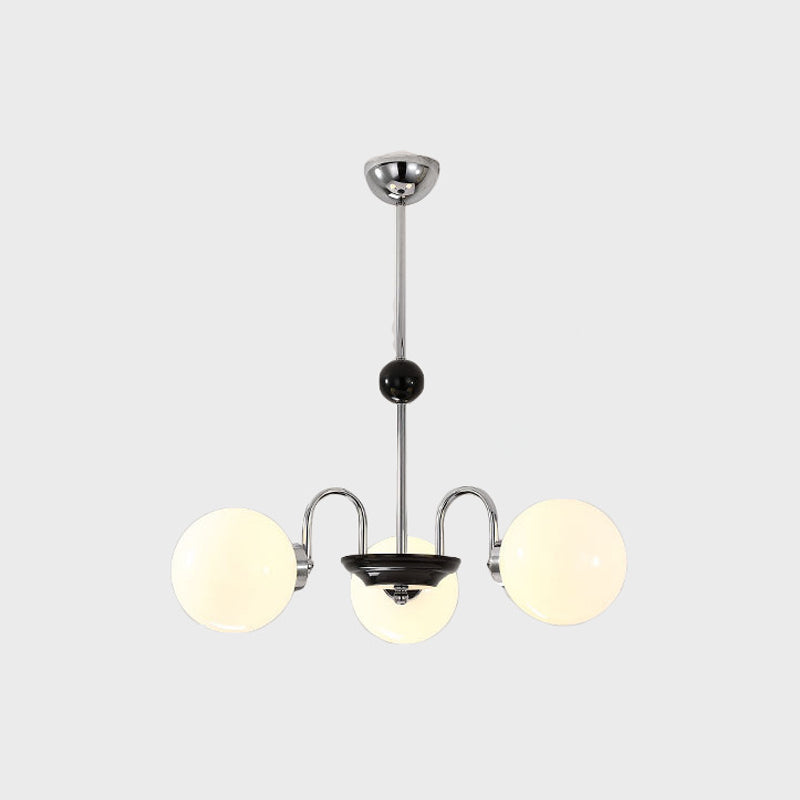 American Style Chandelier White Glass Pendant Lighting Fixtures for Dining Room