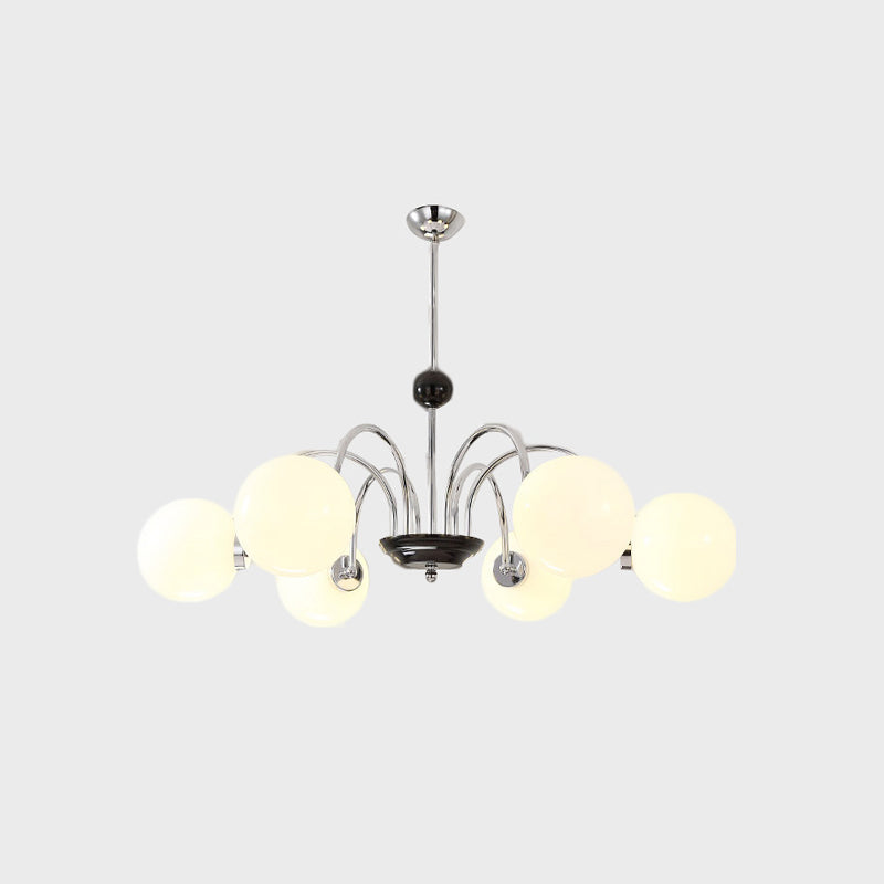 American Style Chandelier White Glass Pendant Lighting Fixtures for Dining Room