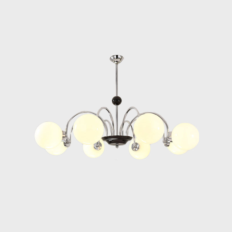 American Style Chandelier White Glass Pendant Lighting Fixtures for Dining Room
