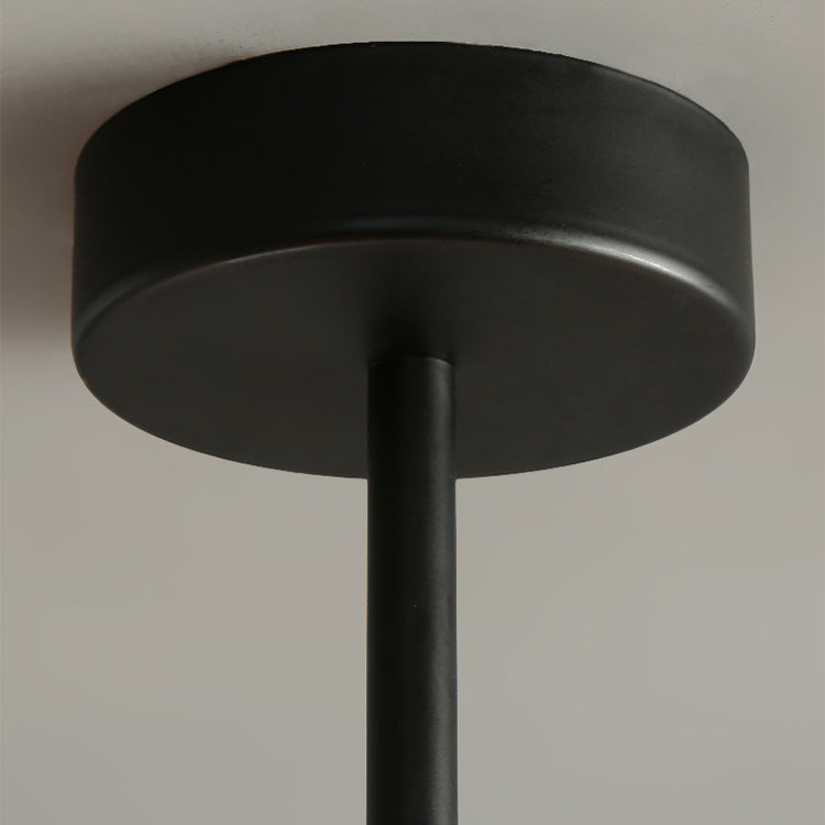 Accesorios de iluminación de lámpara posmoderna de vidrio lámpara de araña colgante negra y dorada