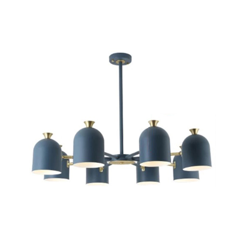 Simple Macron Chandelier Metal Multi Head Pendant Lighting Fixtures for Bedroom