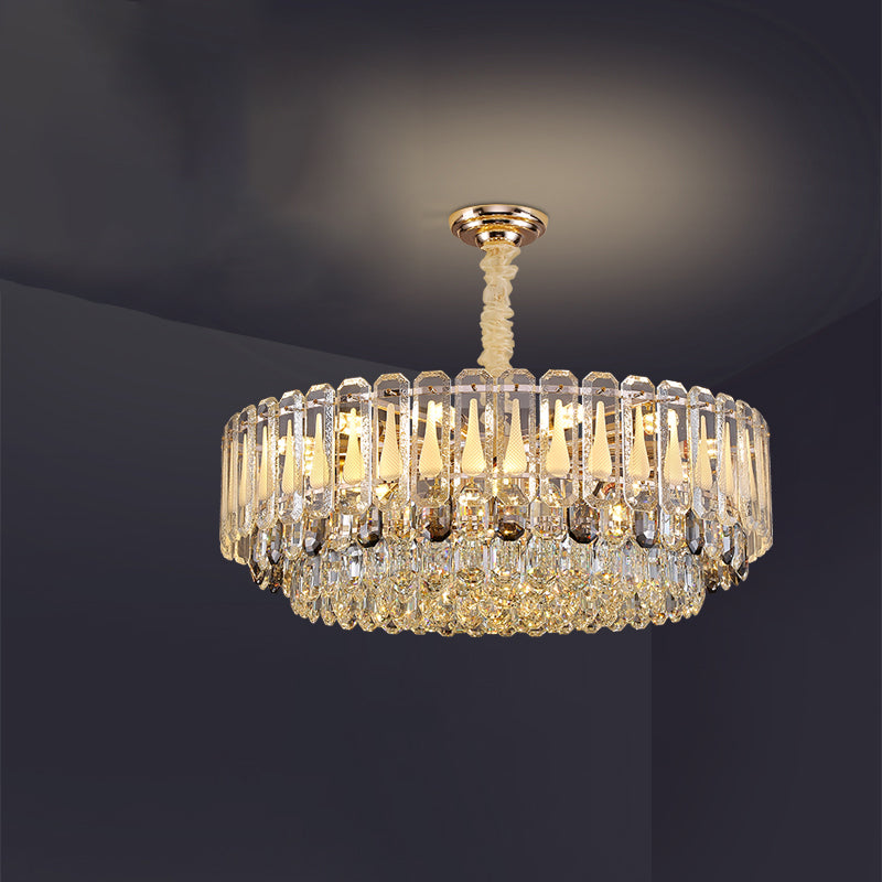 Contemporary Style Geometry Pendant Chandeliers Crystal Chandelier Lights in Gold