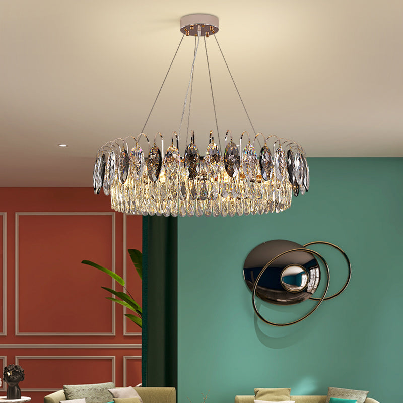 Contemporary Style Geometry Pendant Chandeliers Crystal Chandelier Lights in Grey