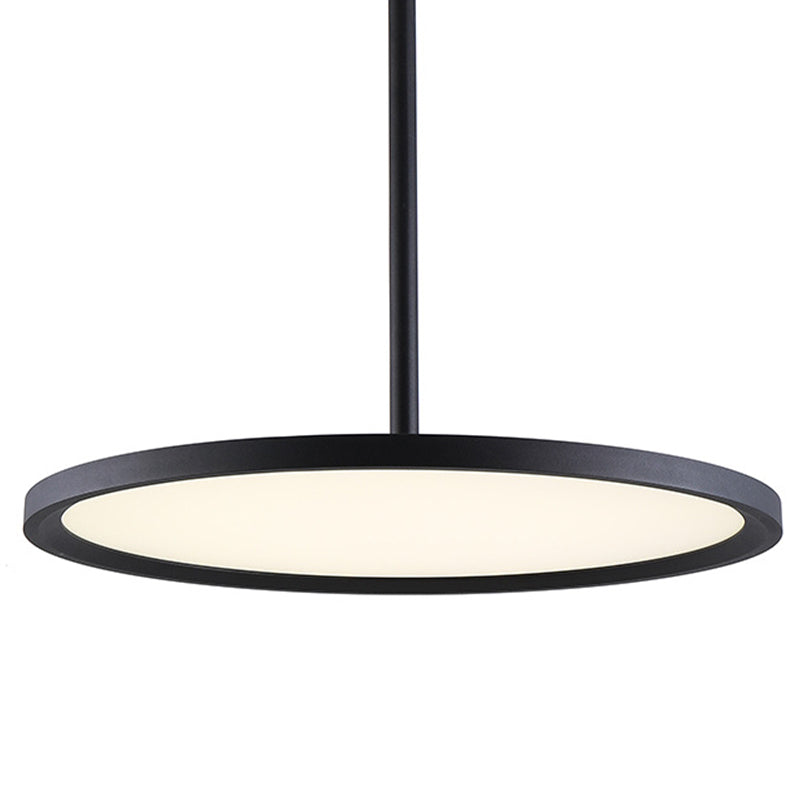1 Light Round Suspension Pendant Modern Style Metal Down Lighting