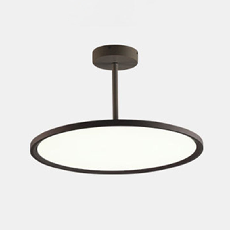 1 Light Round Suspension Pendant Modern Style Metal Down Lighting