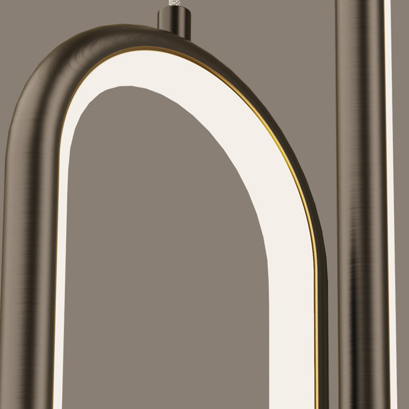 Linear Shape Hanging Light Modern Style Metal Hanging Lighting for Bedside