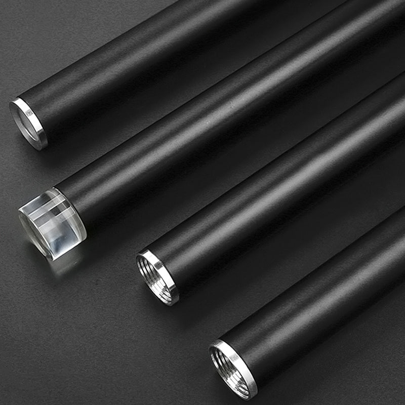 Cylindrical Shape Metal Hanging Lights Modern Style Hanging Light Fixtures in Black