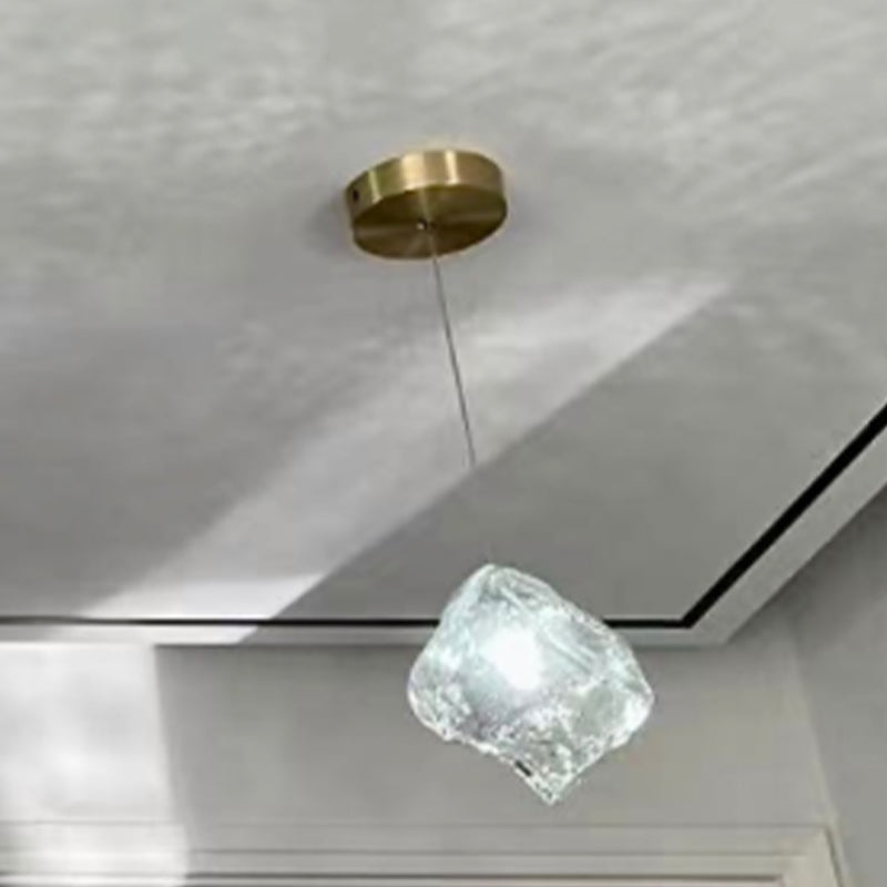 Multi Lights Geometric Cluster Pendant Light Modern Style Glass Down Lighting