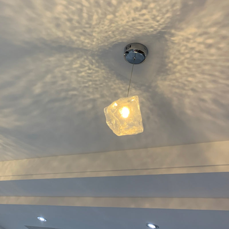 Multi Lights Geometric Cluster Pendant Light Modern Style Glass Down Lighting