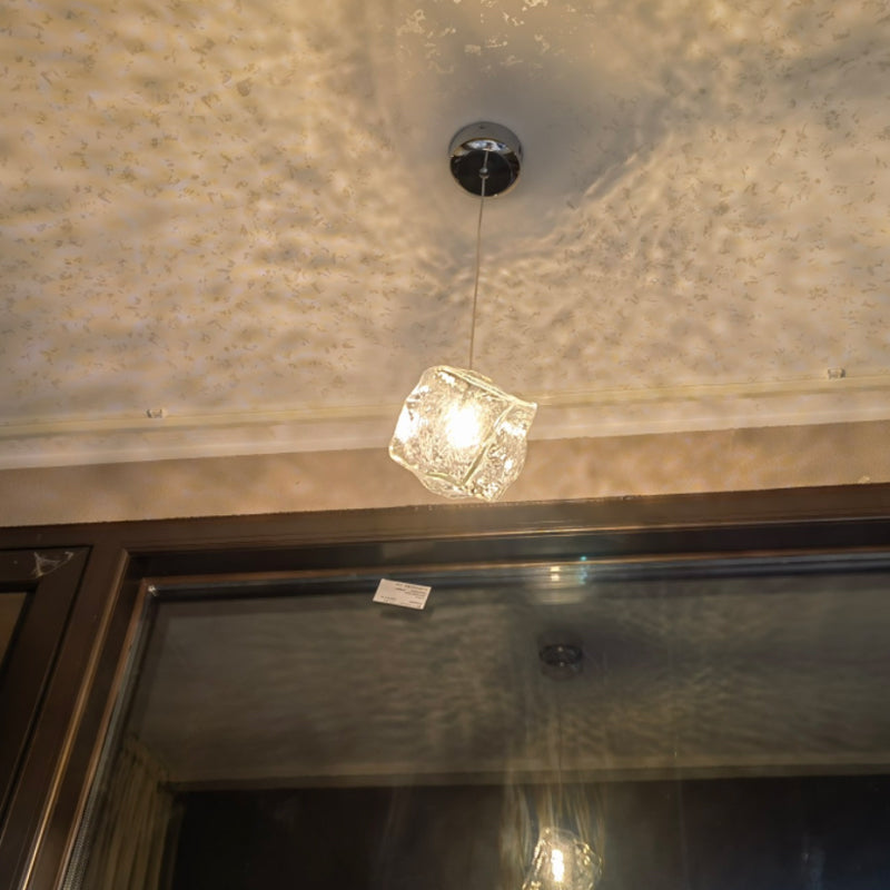 Multi Lights Geometric Cluster Pendant Light Modern Style Glass Down Lighting