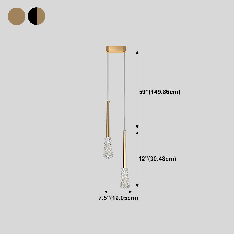 Modern Style Hanging Light Household Crystal Pendent Lighting Fixture for Living Room