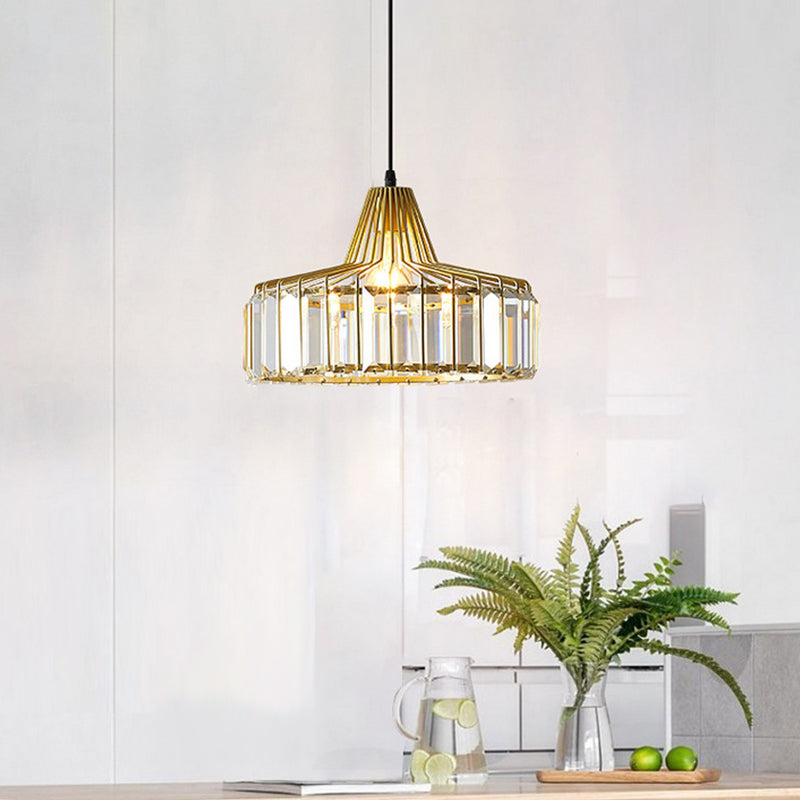 Modern Style Hanging Light Crystal Pendent Lighting Fixture for Sitting Room