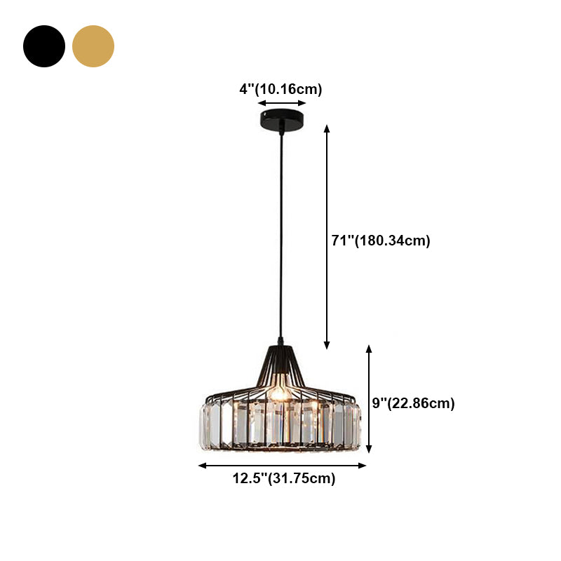 Modern Style Hanging Light Crystal Pendent Lighting Fixture for Sitting Room