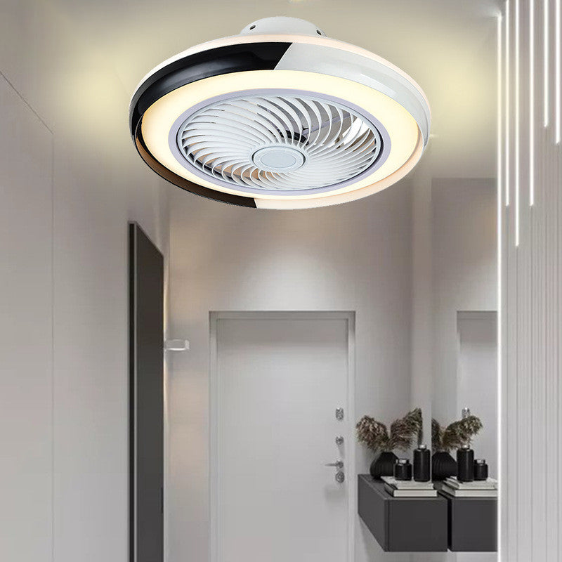Moderne runde LED -Deckenventilator Leichte einfache Flush Mount Light für Wohnzimmer