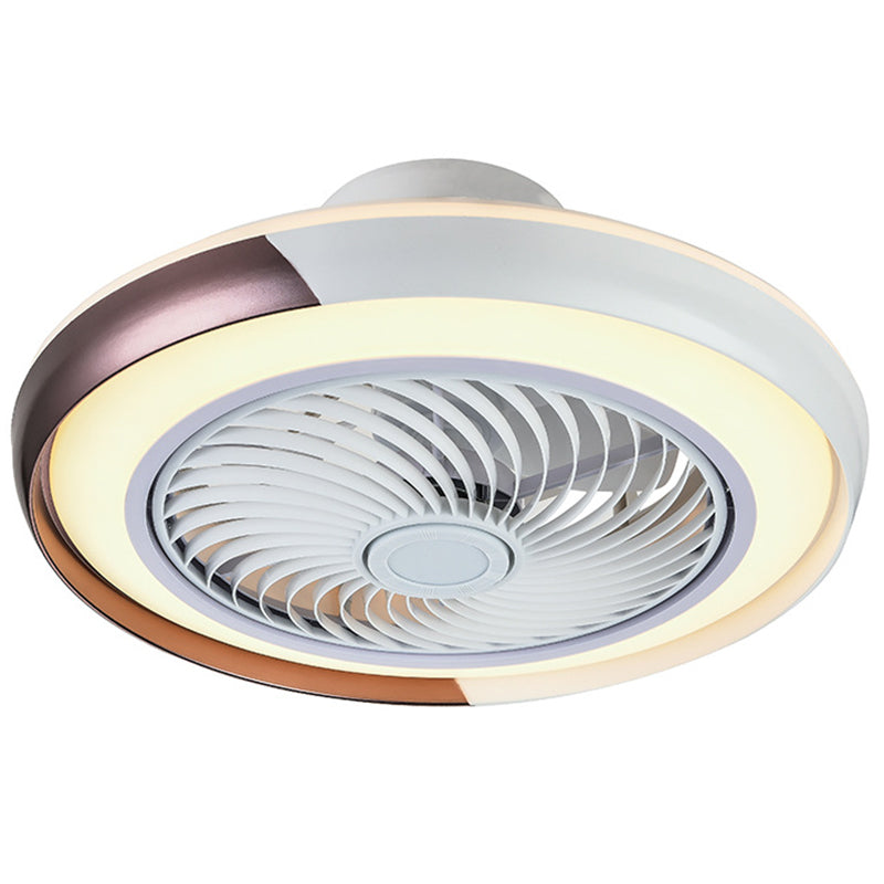 Moderne runde LED -Deckenventilator Leichte einfache Flush Mount Light für Wohnzimmer