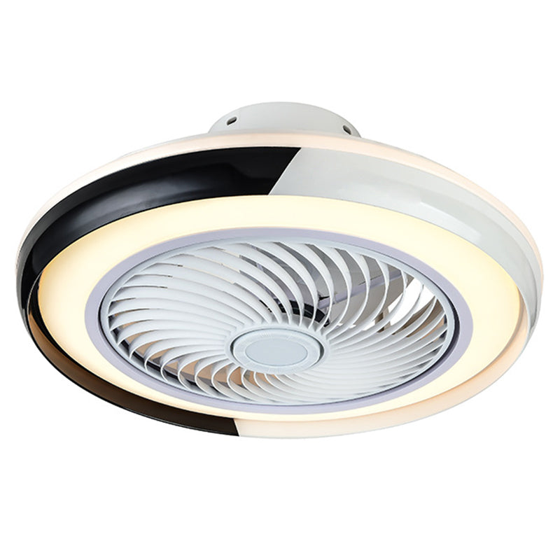 Moderne runde LED -Deckenventilator Leichte einfache Flush Mount Light für Wohnzimmer