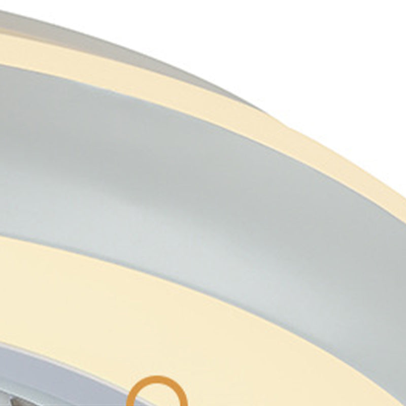 Moderne runde LED -Deckenventilator Leichte einfache Flush Mount Light für Wohnzimmer