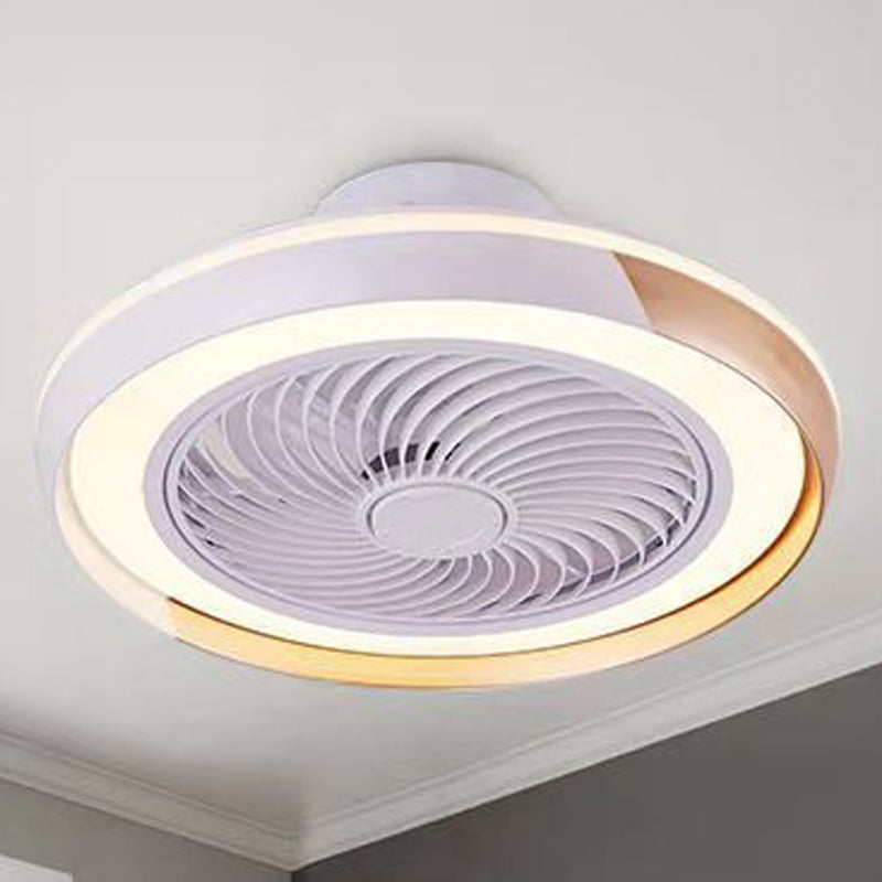 Moderne runde LED -Deckenventilator Leichte einfache Flush Mount Light für Wohnzimmer