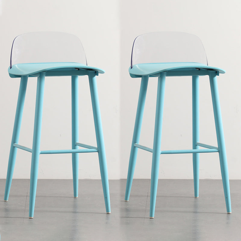 Taburete de bar de estilo industrial, asiento de PP, taburete con patas de metal para barra de cocina