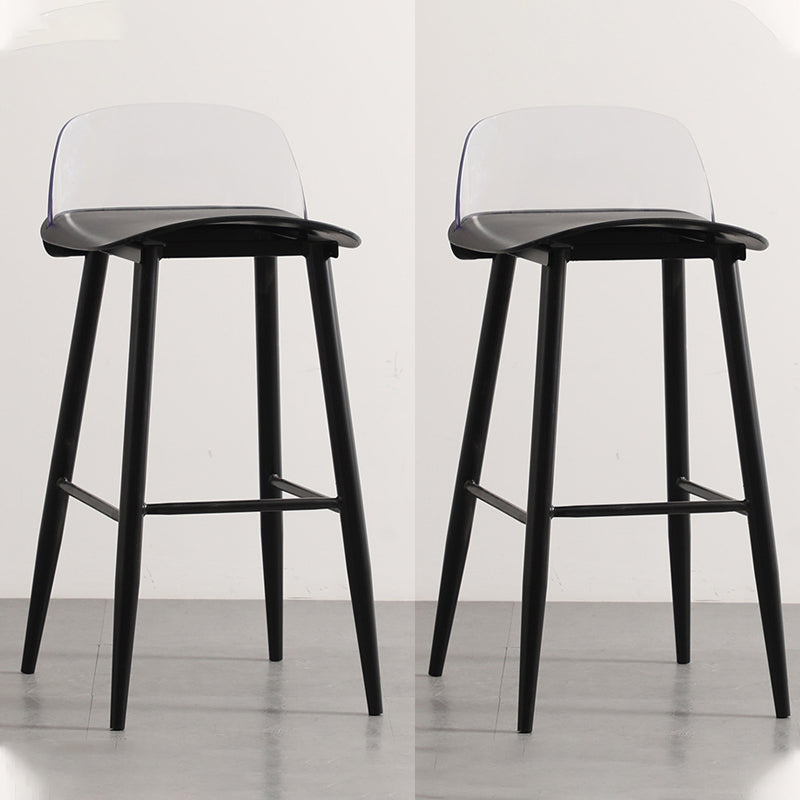 Taburete de bar de estilo industrial, asiento de PP, taburete con patas de metal para barra de cocina