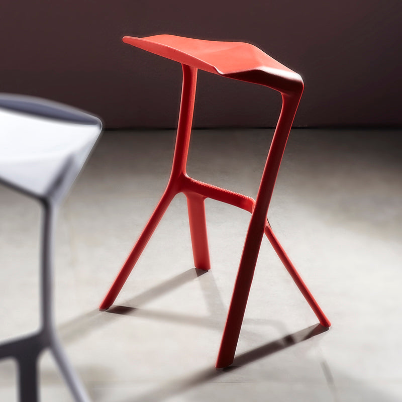 Scandinavia Style Bar-stool PP Legs Saddle Seat Stool for Kitchen Bar