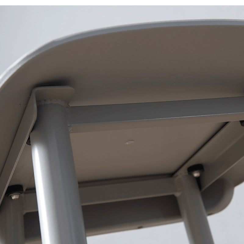 Taburete de asiento de pp de estilo industrial con patas de hierro para barra de cocina