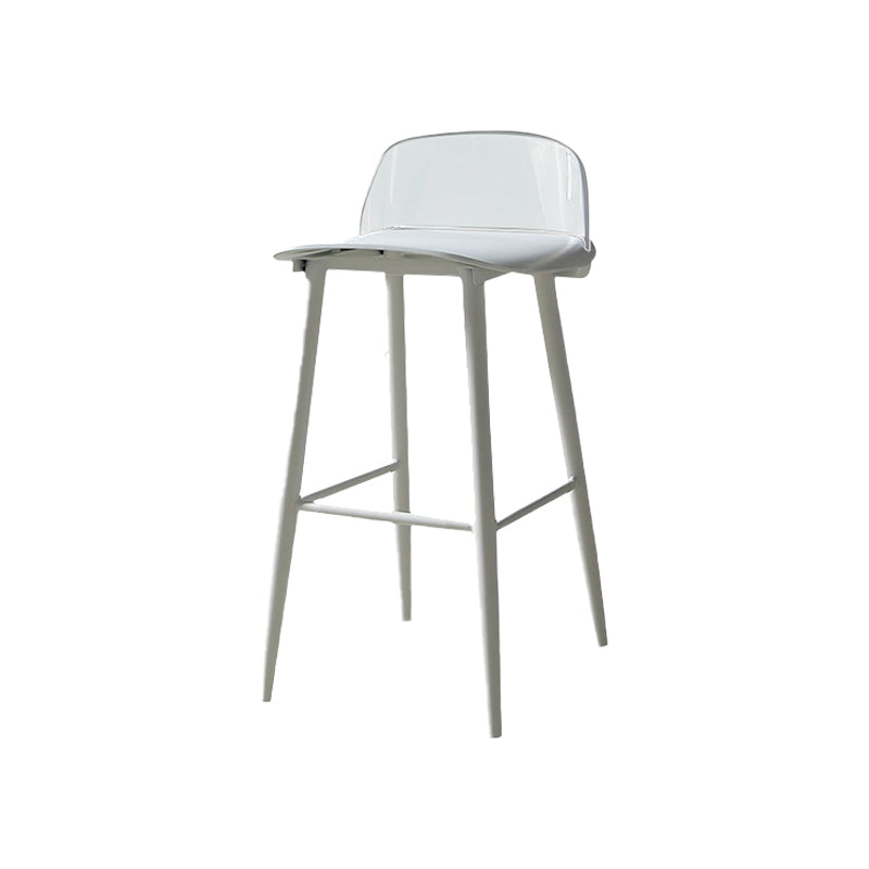 Taburete de asiento de pp de estilo industrial con patas de hierro para barra de cocina