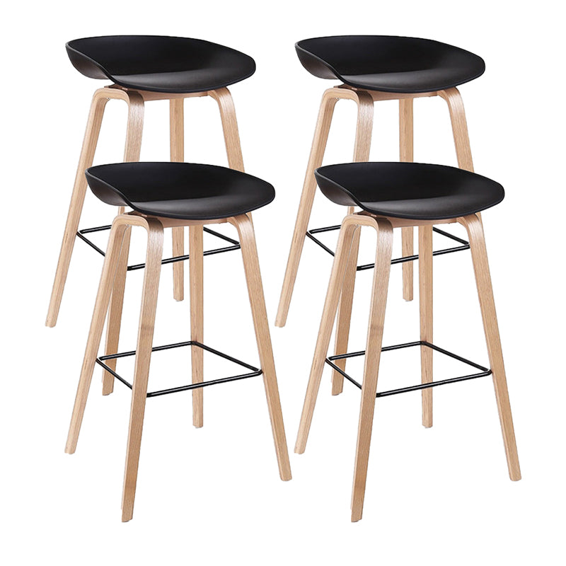 Moderner Stuhl mit Massivholz -Bar mit Fußstütze mit einem Bistro -Bistro -Hocker von Fußstützen 30 Zoll