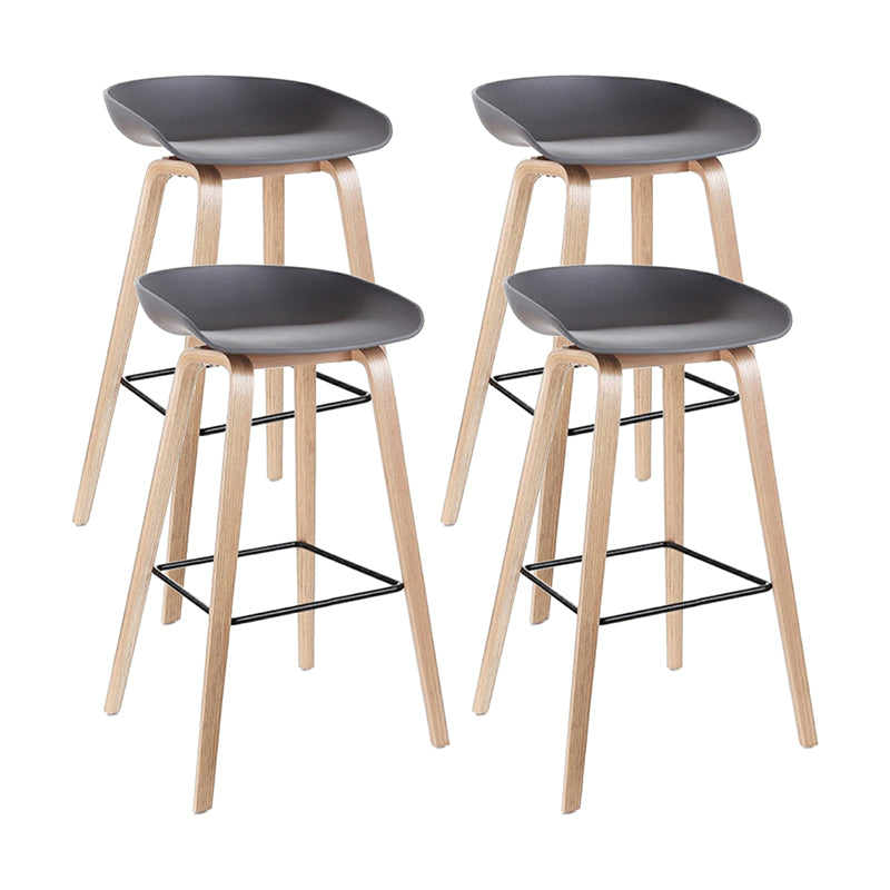 Moderner Stuhl mit Massivholz -Bar mit Fußstütze mit einem Bistro -Bistro -Hocker von Fußstützen 30 Zoll