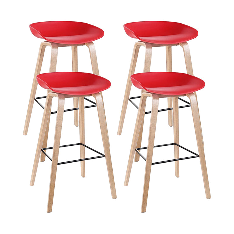 Moderner Stuhl mit Massivholz -Bar mit Fußstütze mit einem Bistro -Bistro -Hocker von Fußstützen 30 Zoll