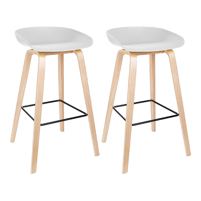 Moderner Stuhl mit Massivholz -Bar mit Fußstütze mit einem Bistro -Bistro -Hocker von Fußstützen 30 Zoll