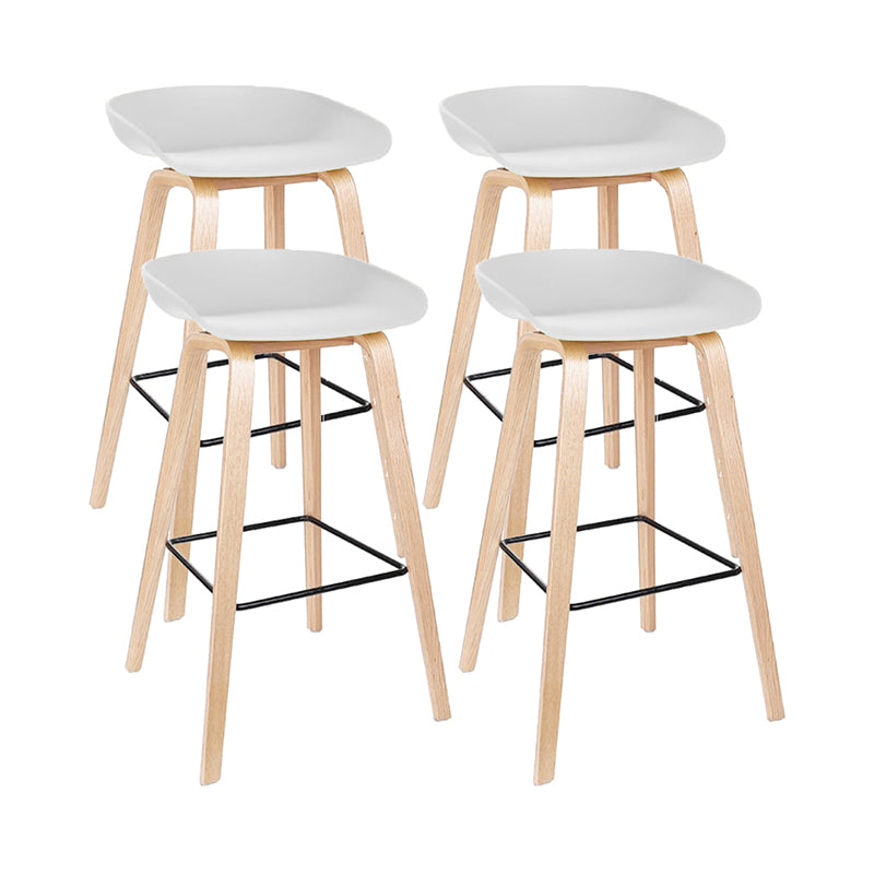 Moderner Stuhl mit Massivholz -Bar mit Fußstütze mit einem Bistro -Bistro -Hocker von Fußstützen 30 Zoll