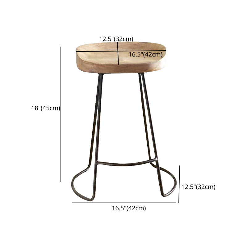 Barhocker aus Eisen im modernen Stil mit Fußstütze, lässiger Barhocker für die Küche