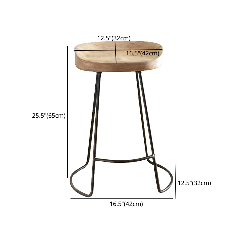 Barhocker aus Eisen im modernen Stil mit Fußstütze, lässiger Barhocker für die Küche