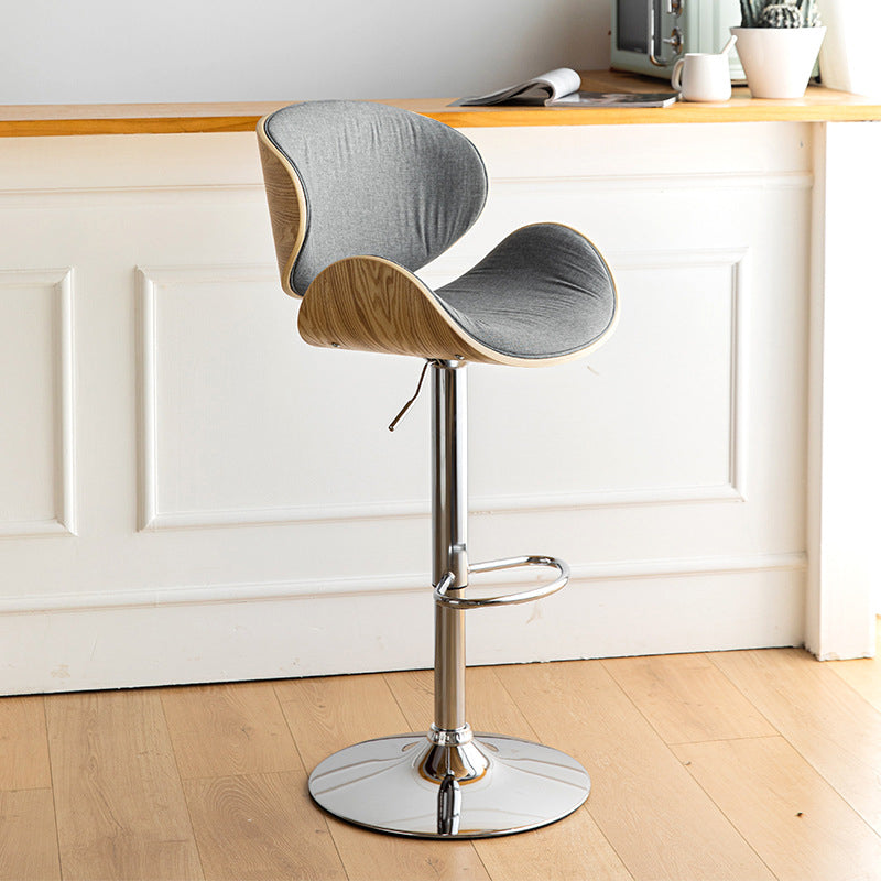 Barhocker aus Metall im modernen Stil mit drehbarem und höhenverstellbarem Bistro-Barhocker 32 Zoll