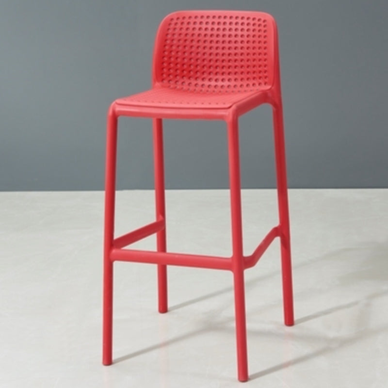 Sgabello da bar in plastica moderno sgabello da banco posteriore senza braccio con sedile di plastica e pedale