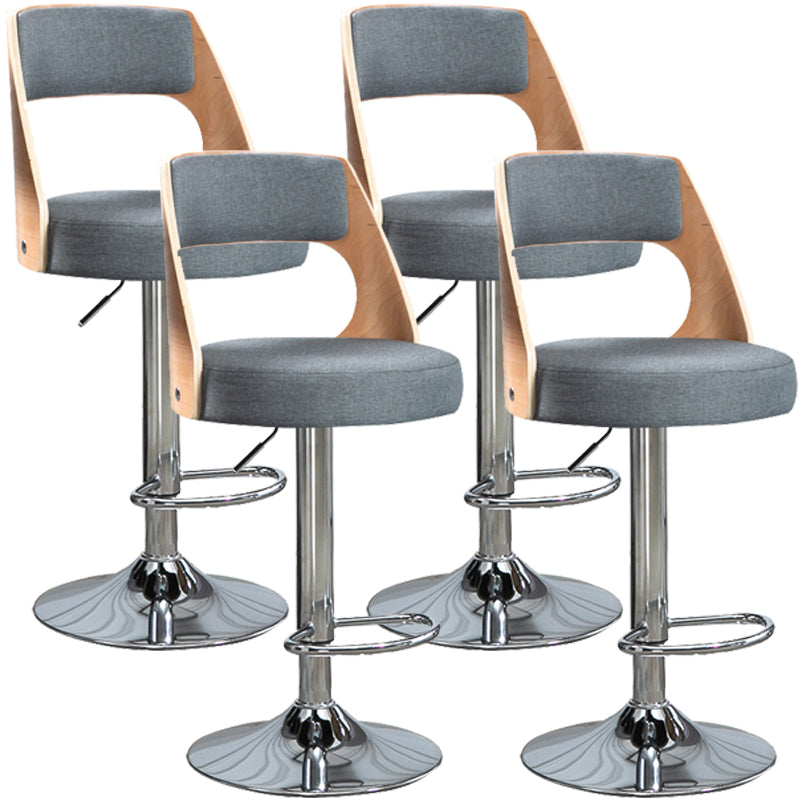 Barhocker im industriellen Stil, Metallbeine, runder Sitz, verstellbarer Hocker für Thekenbar