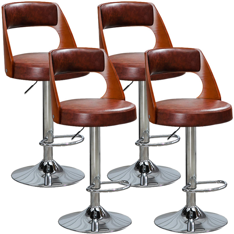 Barhocker im industriellen Stil, Metallbeine, runder Sitz, verstellbarer Hocker für Thekenbar