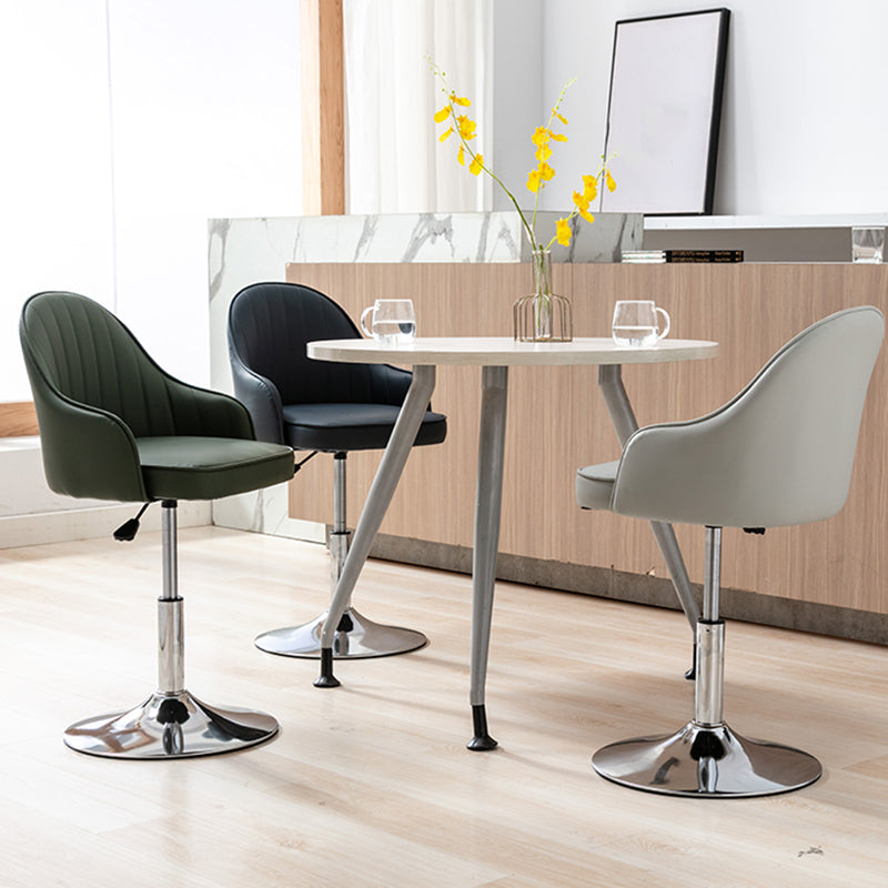 Moderne verstellbare rotierbare Counterhocker Steel Cassier Barhocker mit Lederkissen