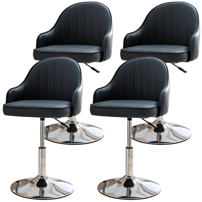 Moderne verstellbare rotierbare Counterhocker Steel Cassier Barhocker mit Lederkissen
