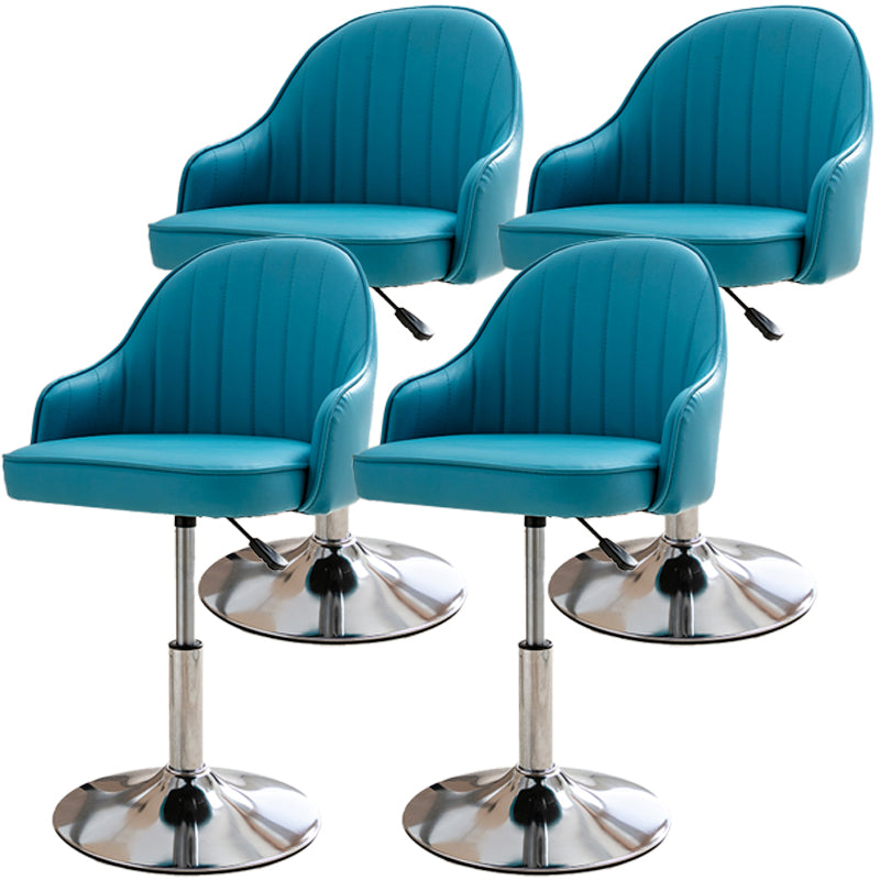 Moderne verstellbare rotierbare Counterhocker Steel Cassier Barhocker mit Lederkissen