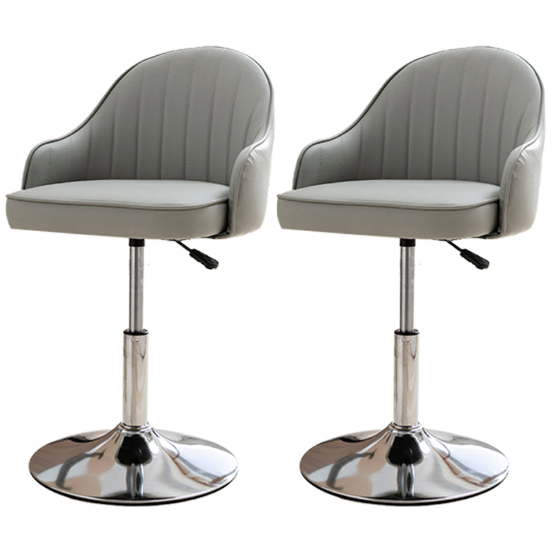 Moderne verstellbare rotierbare Counterhocker Steel Cassier Barhocker mit Lederkissen