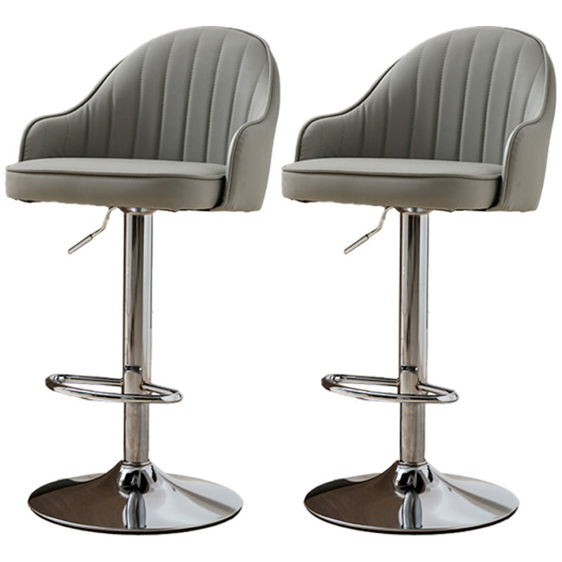 Moderne verstellbare rotierbare Counterhocker Steel Cassier Barhocker mit Lederkissen