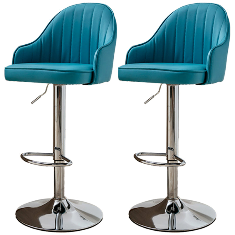 Moderne verstellbare rotierbare Counterhocker Steel Cassier Barhocker mit Lederkissen