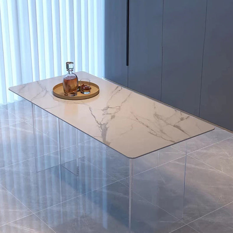 Contemporary 1/2/7 Pieces Furniture Acrylic Dining Room Table with Chairs for Kitchen