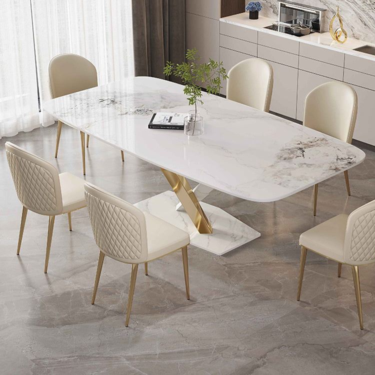 Glam 1/2/5/6/7 Pieces Table and Chair Set Sintered Stone Dining Table Set