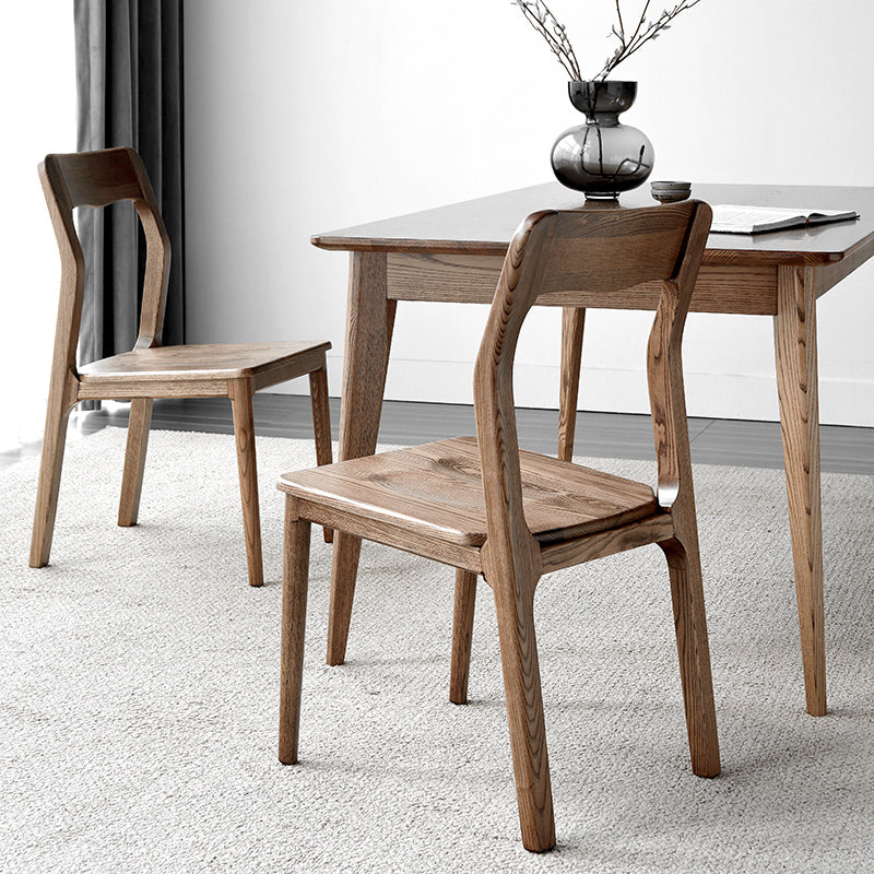 Contemporary Style 1/3/4/5 Pieces Furniture Rectangle Solid Wood Dining Table Set for Home