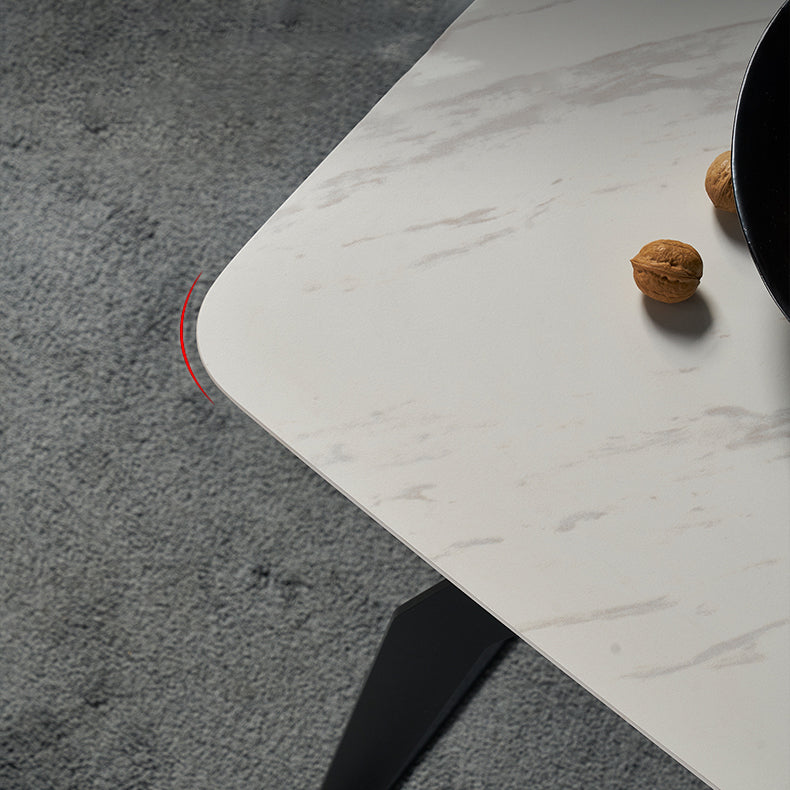 Modern 1/4/5/6/7 Pieces Furniture White Rectangle Sintered Stone Dining Room Set