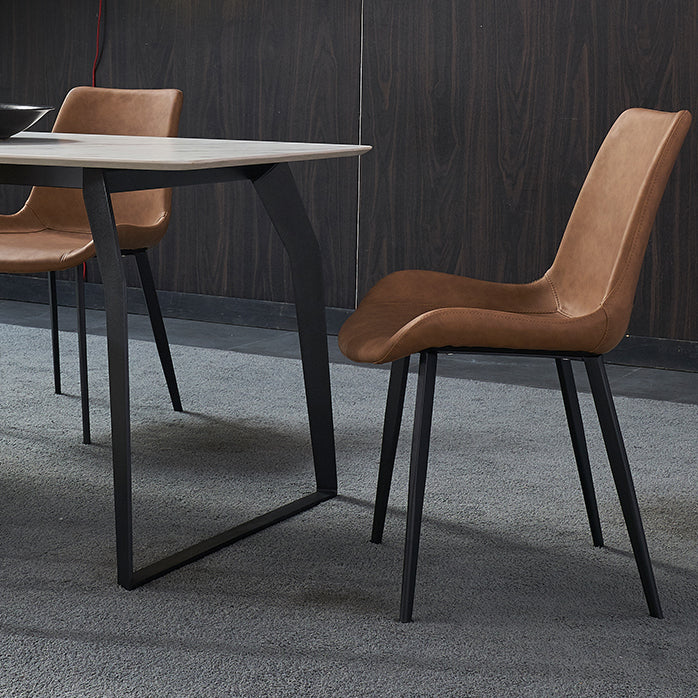 Modern 1/4/5/6/7 Pieces Furniture White Rectangle Sintered Stone Dining Room Set