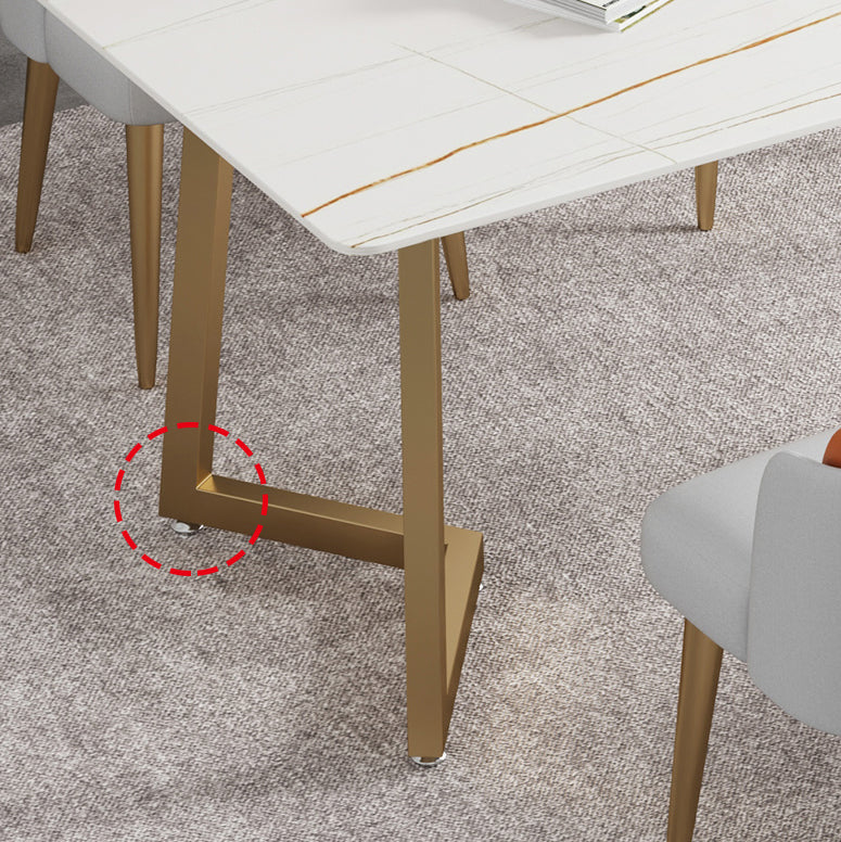 Nordic Style 1/2/5/7 Pieces Dinette Set White Sintered Stone Top Dining Table Set